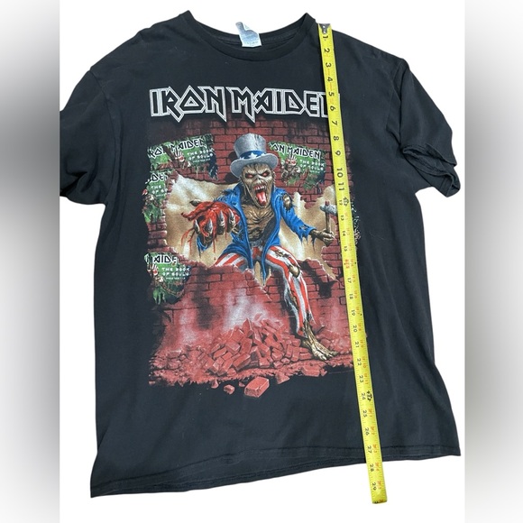 Iron Maiden The Book Of Souls US Tour 2017 T-Shirt Black Band Tee Men’s Large - Picture 6 of 11
